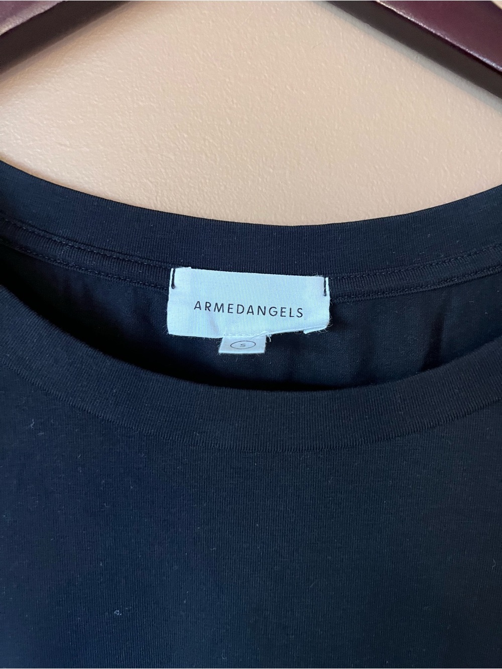 ARMEDANGELS Black Cotton Midi Dress Relaxed Fit US S - Picture 2 of 3